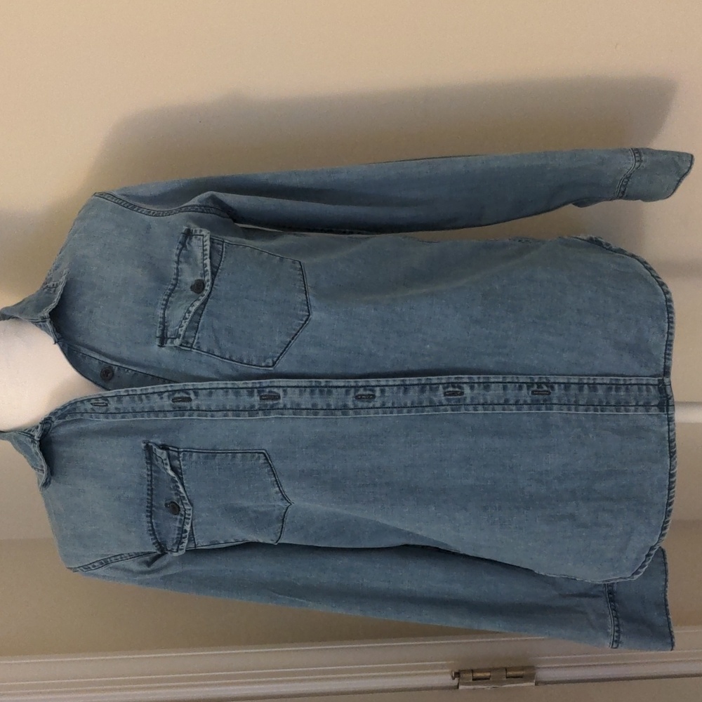 Gap 1969 Button Down Denim Shirt Woman Size Extra Small